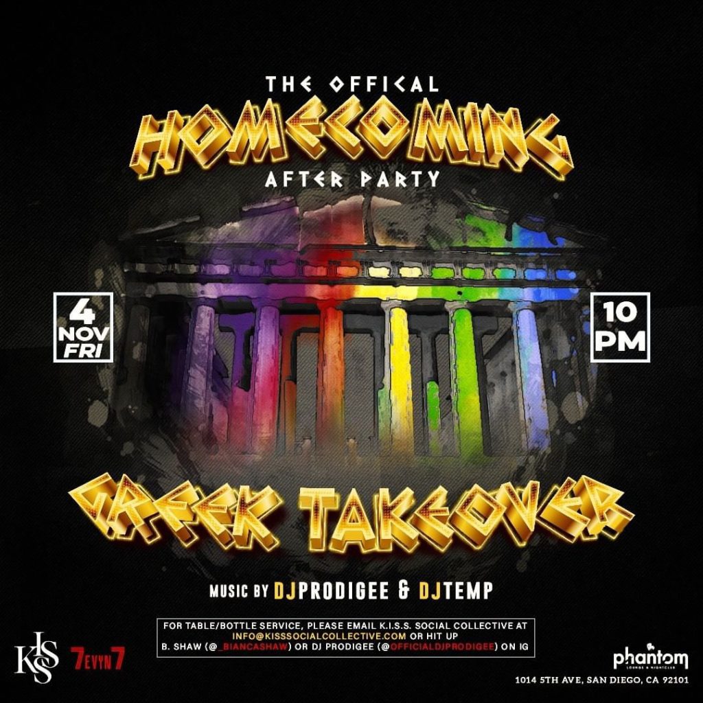 The Official Homecoming Afterparty: Greek Takeover Flyer